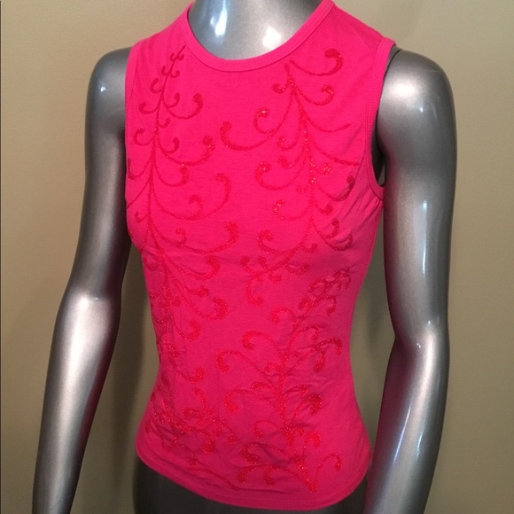 Vintage Rampage pink beaded tank tops - Picture 3 of 8